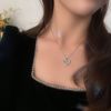 Brand fashionable necklace, sweater, simple and elegant design, light luxury style, silver 925 sample