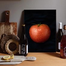 民宿饭厅高级感番茄餐厅墙艺术装饰画 客厅当代静物文艺简约挂画