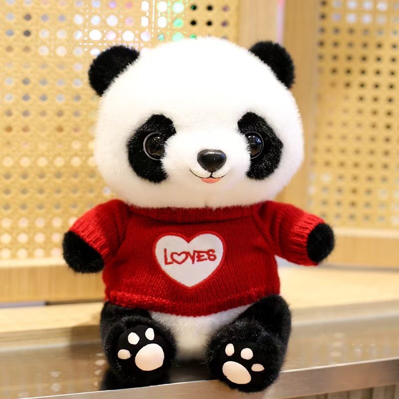 Panda lindo muñeca niño muñeca de regalo tesoro nacional panda gigante imitación panda gigante juguetes de peluche