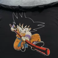 Черная футболка WHO CARE в стиле ретро Encyclopedia Dragon Ball, черная мужская футболка с принтом аниме и короткими рукавами