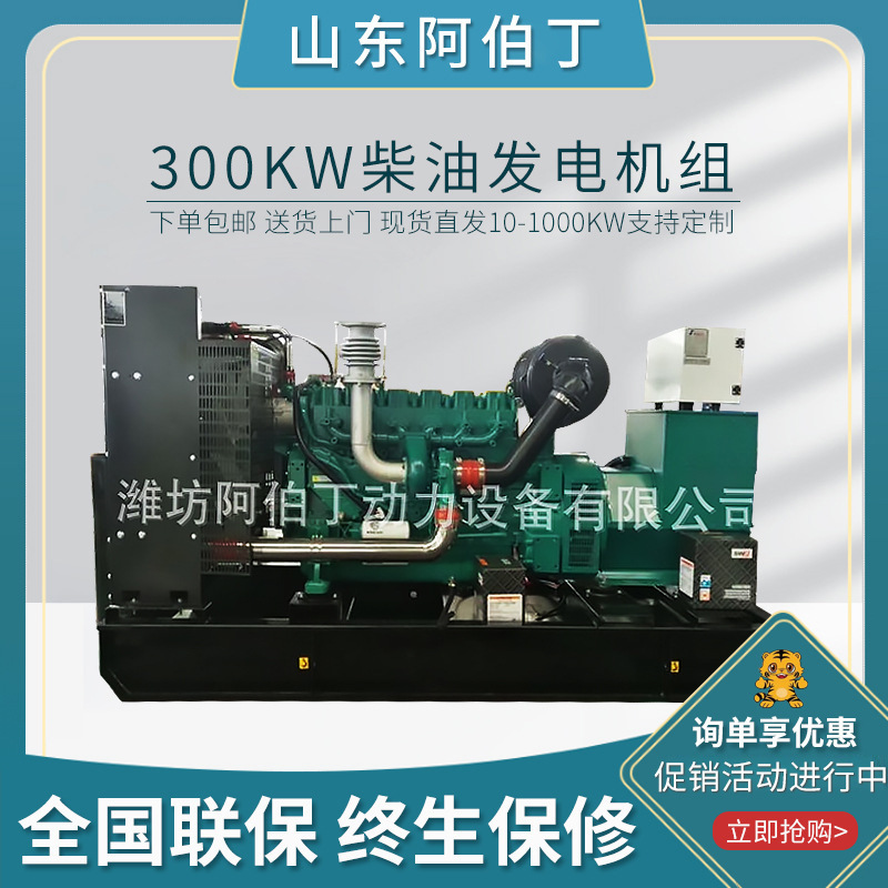 潍坊300kw柴油发电机组 300kw千瓦纯铜柴油发电机  潍坊发电机