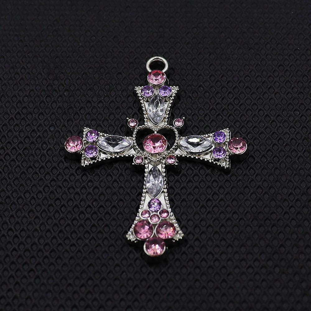 Fuchsia pendant hip-hop style, retro accessory, (Cross-border trading), micro incrustation, wholesale