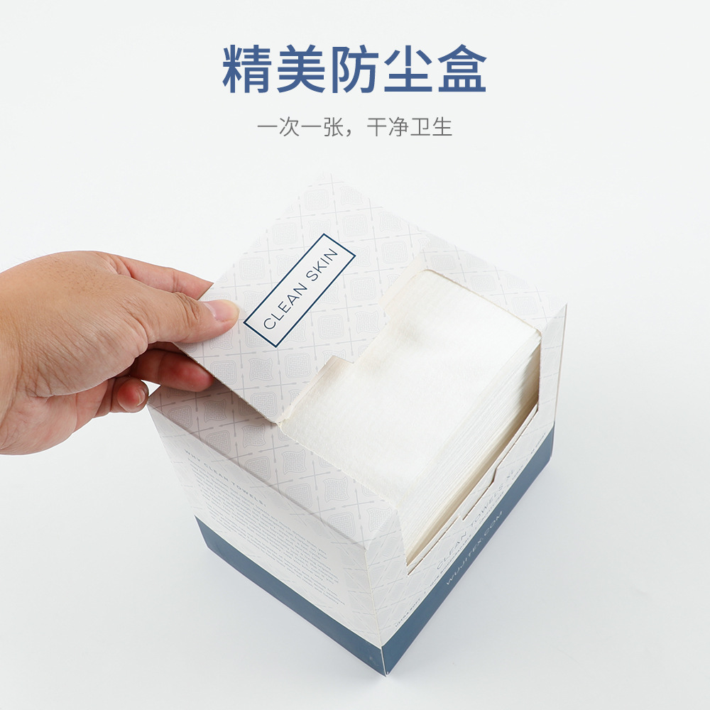 Toalla suave de algodón en caja EF Toalla de lavado facial desechable Toalla de limpieza facial portátil Toalla de limpieza facial Toalla de limpieza