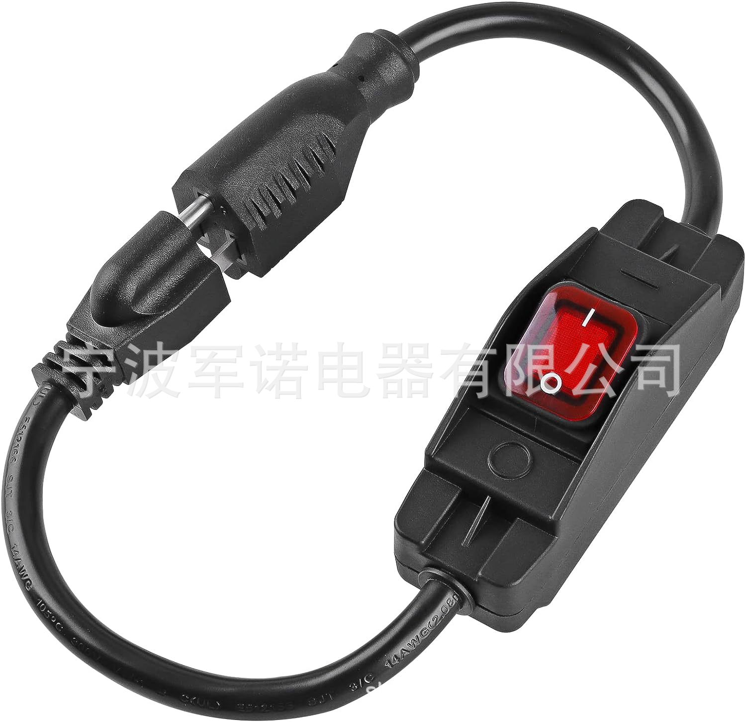 美式5-15P-5-15R电源线 308防水大电流开关延长线连接线14AWG