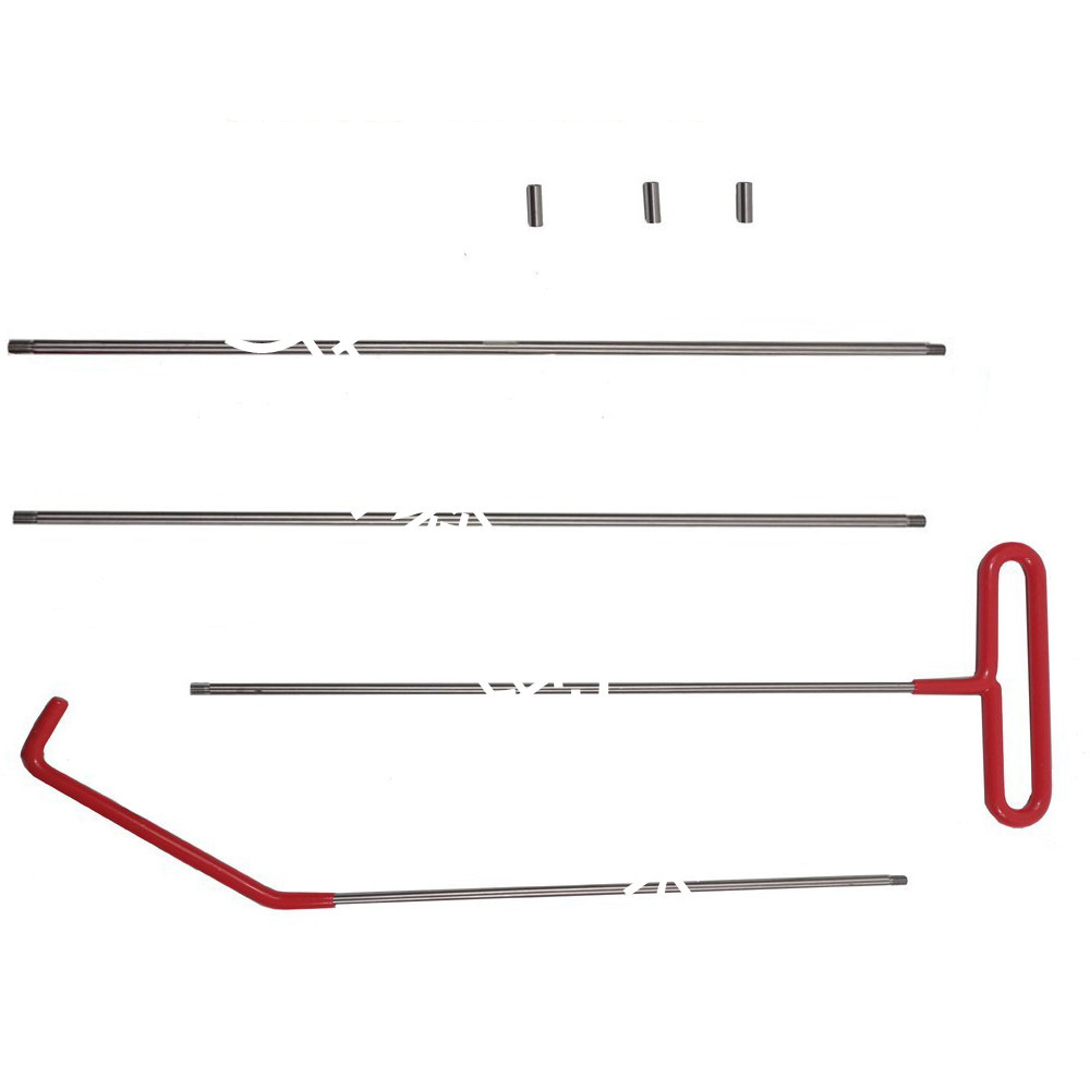 공장 스트레이트 헤어 스테인레스 스틸 폴 4 연결 장거리 후크 세트 자동차 도어 수리 도구