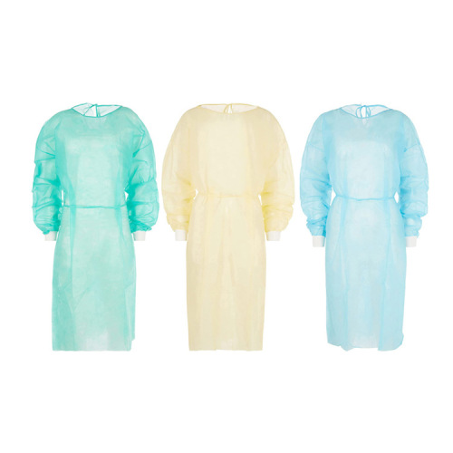disposable isolation suit PP30g non-woven breathable water-repellent protective suit elastic reverse-wear yellow isolation suit