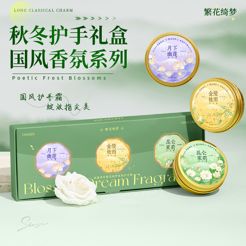 花の香りのニコチン酸アミドのハンドクリーム古風の手の部分の看護の潤いは水を保護して保湿してさわやかで秋冬を吸収しやすいです。|undefined