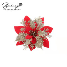 圣诞节金粉 圣诞花 仿真花圣诞 花环 装饰花 圣诞树装饰聖誕 配件