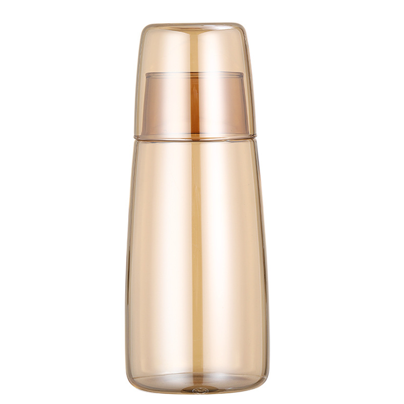 Juego de Jarra y Vasos de Vidrio con Recubrimiento Metálico, Estilo Nórdico, para Agua o Jugo