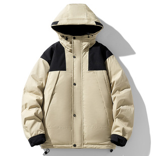 2024 Winter New Original high quality Tooling Stitching White Duck Feather Military Uniform Men's and Women's Fashion Brand Hong Kong Style Coat