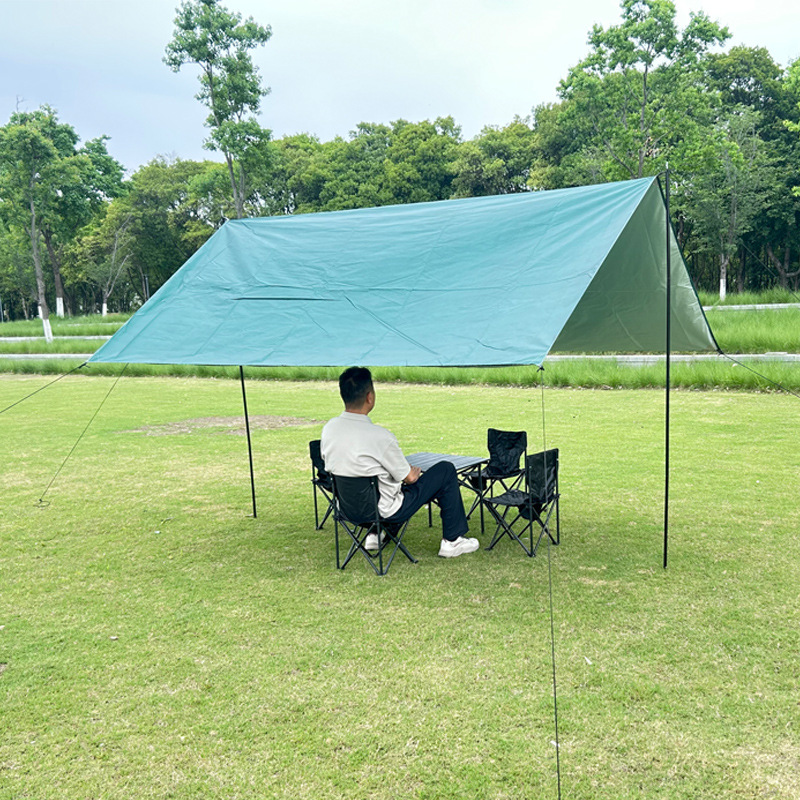 Outdoor Canopy Tent Camping Sunshade Tarp Folding Portable Large Canopy for 4-8 People