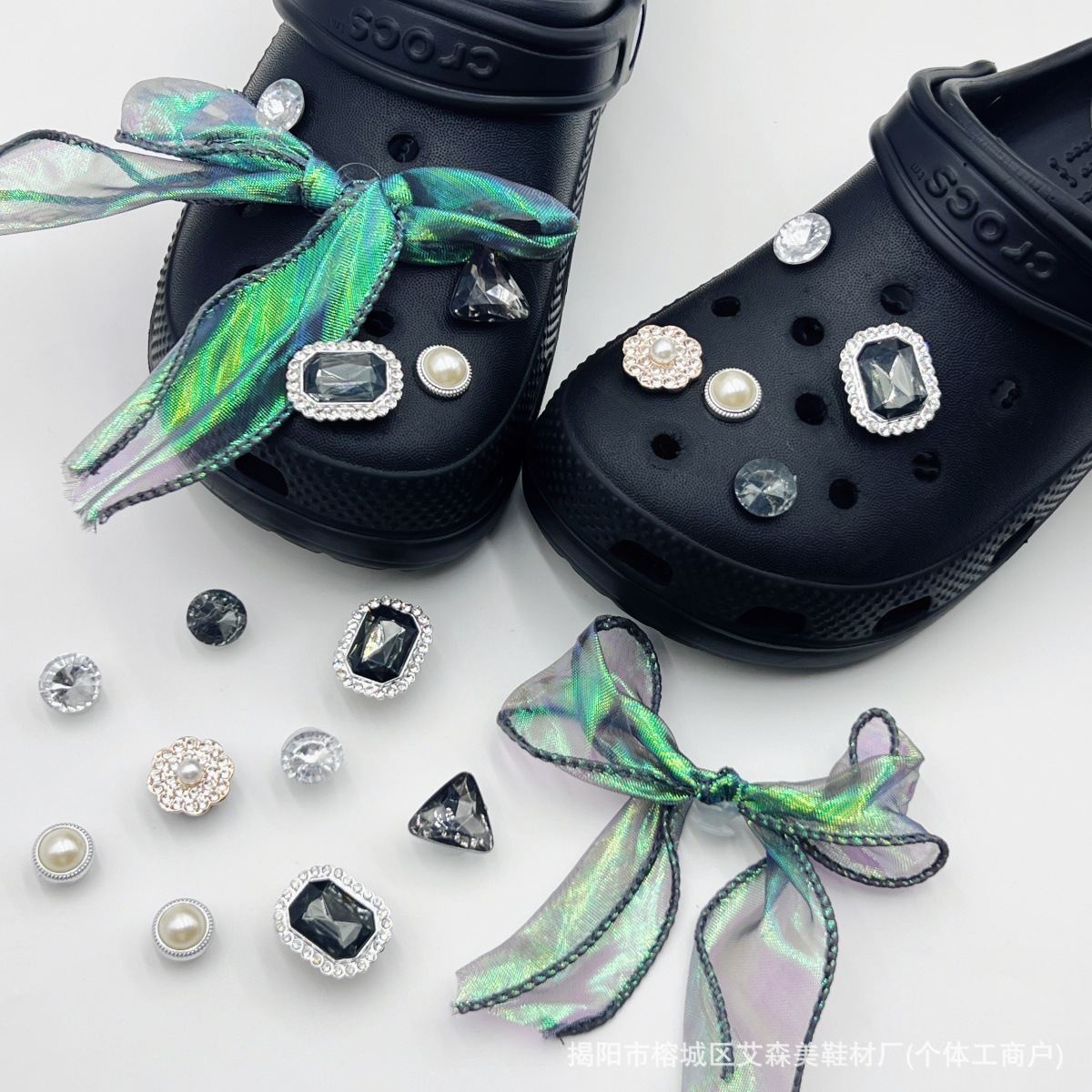 Estrellas plateadas ajuste agujero agujero perdido zapatos decorativos accesorios DIY extraíbles accesorios de flores hebillas de zapatos accesorios tridimensionales