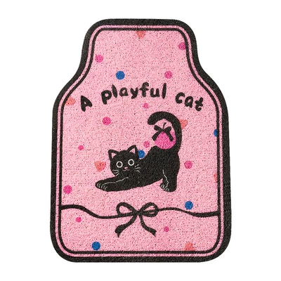 Avtomobil döşəmə paspasları Mat Wire Loop Floor Mat - stretching-cat-silk-circle-5050cm-single-rear-row