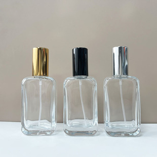 Spot Supply B093-30ml Flat Round Perfume Spray Bottle Cosmetic Bottles Portable Empty Glass Bottles