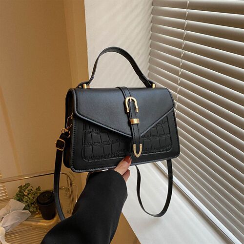 Stone Pattern Solid Color Retro Bag  New Spring Fashion Top Handle Bag with Strap Decoration Shoulder Bag Small Square Bag