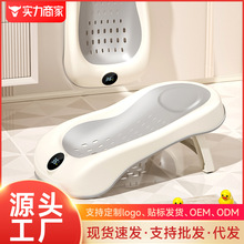 婴儿洗澡躺托神器新生儿浴盆可坐躺浴床宝宝浴网兜洗澡盆感温浴架