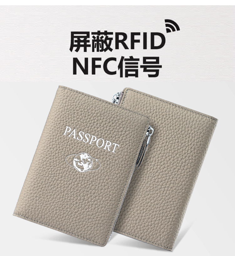 Litchi desen hakiki deri çok fonksiyonlu RFID pasaport çantası cüzdan seyahat bilet tutucu koruyucu deri çanta pasaport tutucu belge çantası