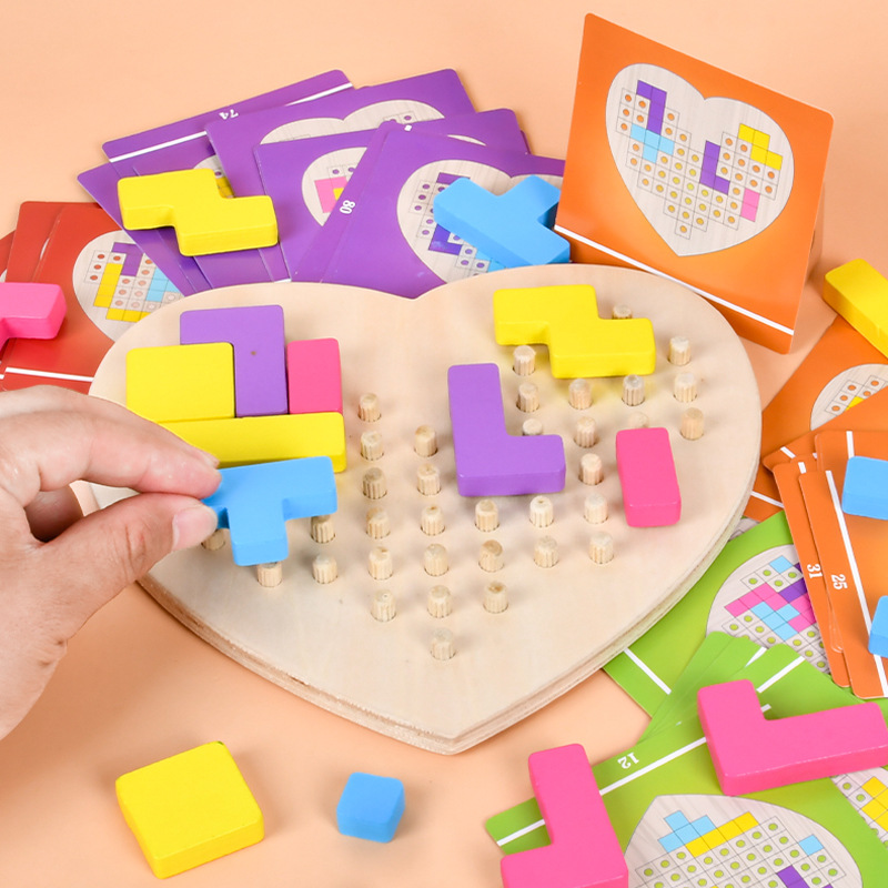 Educación temprana para niños pequeños Tetris bloque ruso entrenamiento de pensamiento lógico puzzle puzzle puesta en punto de juego