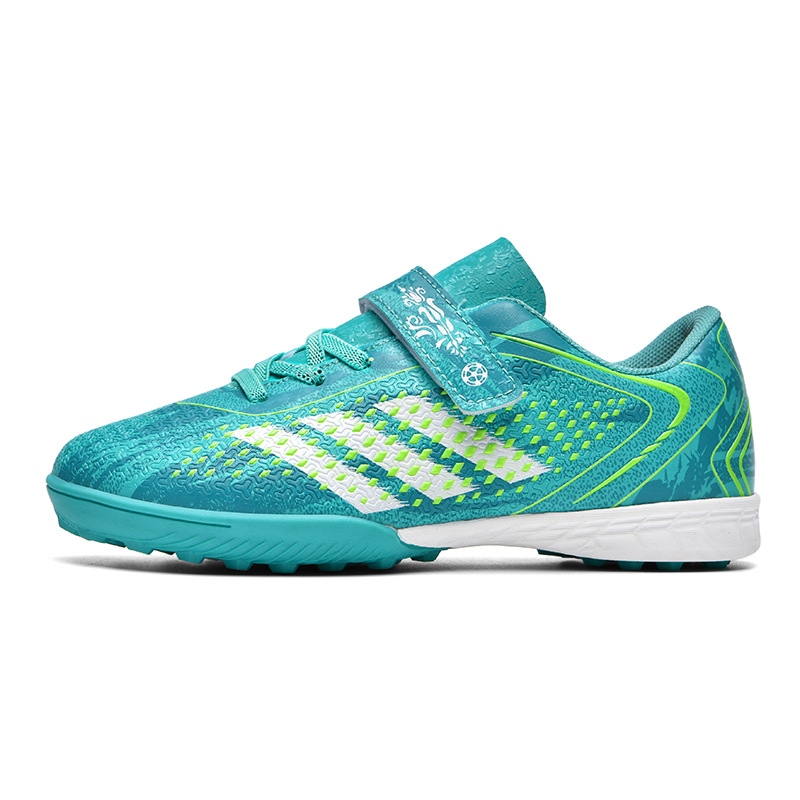 Nuevos zapatos de fútbol para niños, niños y niñas, estudiantes, ventiladores profesionales, velcro, clavos especiales, zapatos de entrenamiento TF Jinjiang Hair