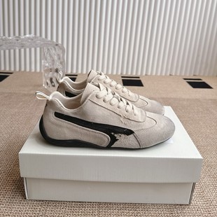 High Quality! Paris Co-Branded Old Retro Moral Training Shoes for Men and Women Sports Casual Shoes Racing Leather Color Polished Running Shoes