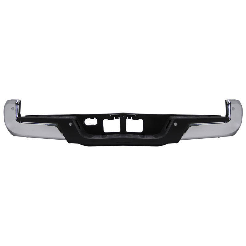 Adecuado para modelos Toyota Tacoma 16-20, conjunto de parachoques trasero cromado original con orificio para radar.