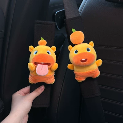 Capybara Lulu Car Seatbelt Seat belt shoulder pad - original-big-orange-lulu-tongue-lulu