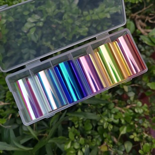 Manicure Aurora Ice Cube Cellophane Manicure Colorful Laser Light Jewelry Starry Sky Internet Celebrity Nail Sticker Fragment Sticker