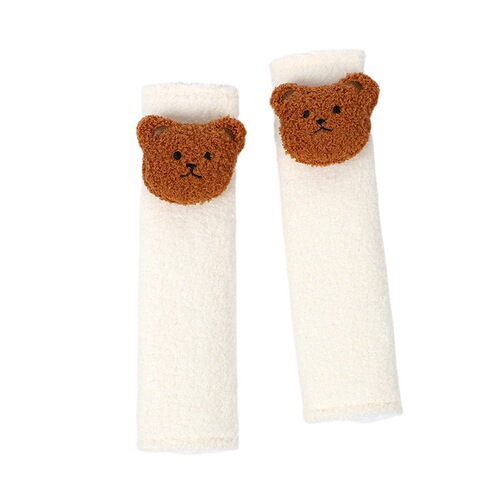 Cartoon Car Seat Belt Shoulder Cover Cute Bear Lamb Velvet Car Anti-Strangle Seat Belt Shoulder Protector