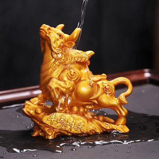 [manufacturer's in stock] tea pet ornaments bullish can raise tea set tea table accessories tea play creative lucky cow