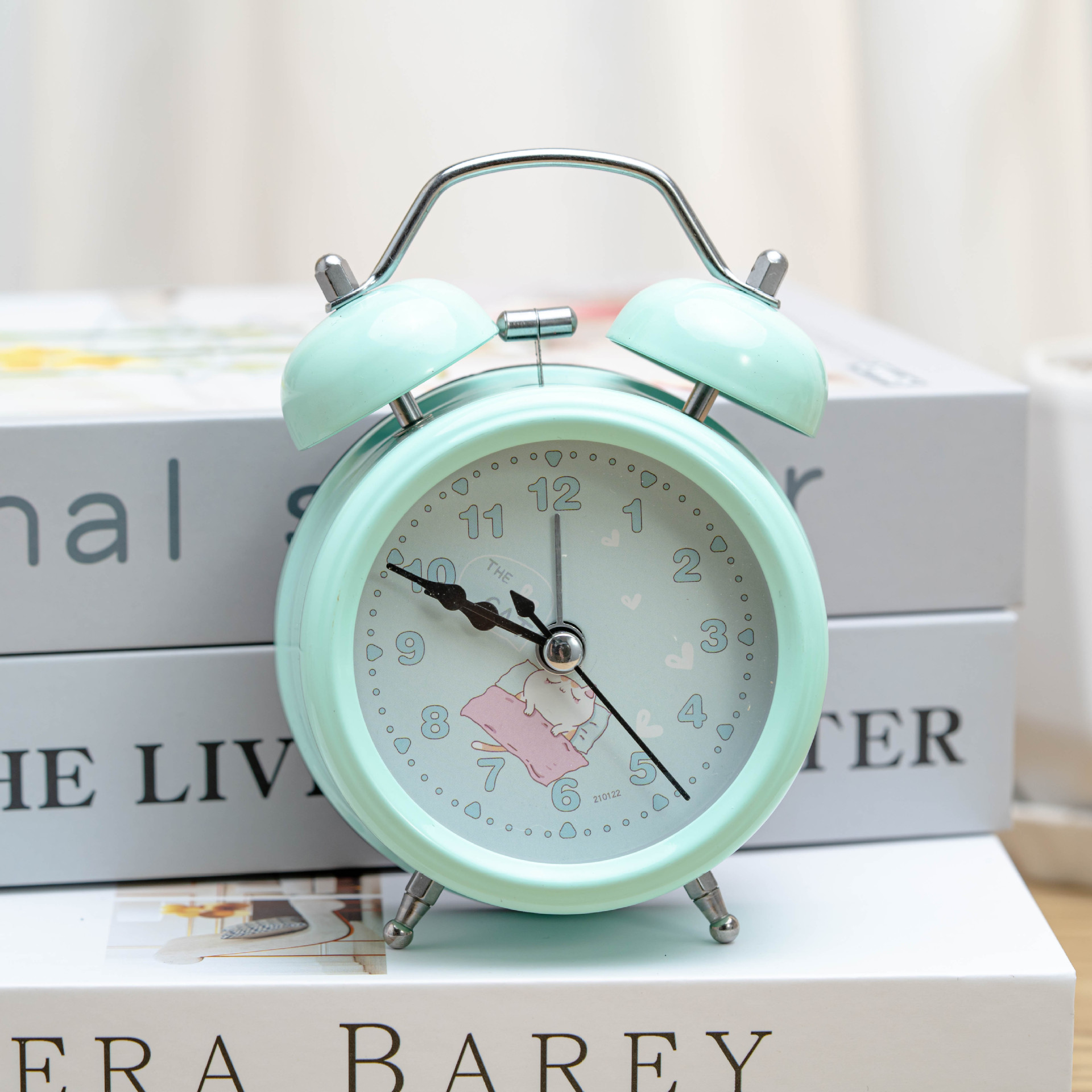 Suministro directo de fábrica reloj de moda de 3 pulgadas reloj de alarma inteligente para el hogar del estudiante de noche escritorio decoración de metal pequeño reloj de alarma