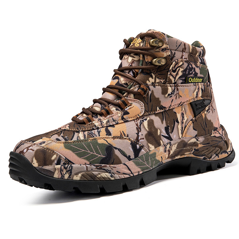 Men's outdoor large -size foreign trade dedicated to camouflage boots, anti -slip, wear -resistant waterproof hidden mountaineering hunting and wrap boots 2