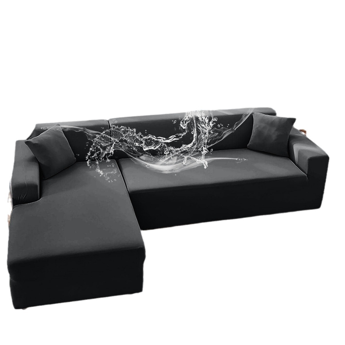 SHEIN en stock sofá cubierta de seda de leche resistente al agua sofá cubierta de sofá de color sólido universal cubierta de sofá