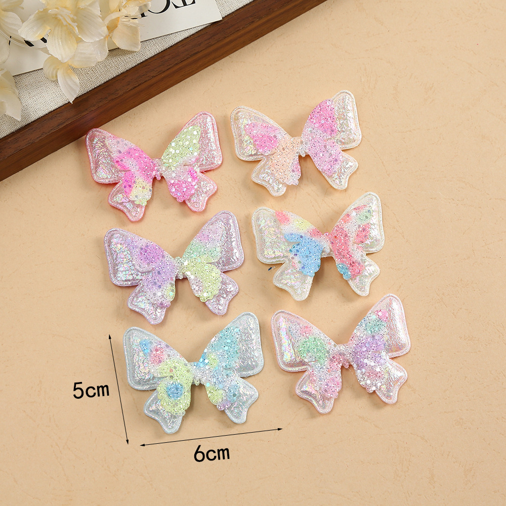 Sweet and Cute Bow Sequin Accessories DIY Kidsren's Hairpin Jewelry Accessories Clothing Luggage Decoration Accessories