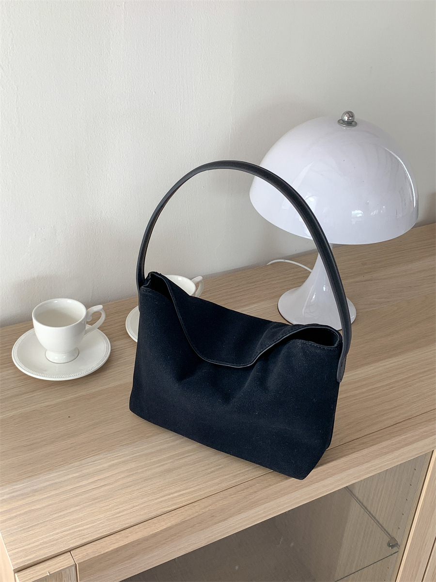 Geantă de subraț din piele întoarsă, geantă de mână de nișă pentru toamnă și iarnă, textură plușată, geantă mică pătrată, la modă și versatilă, de mână_voghion.com