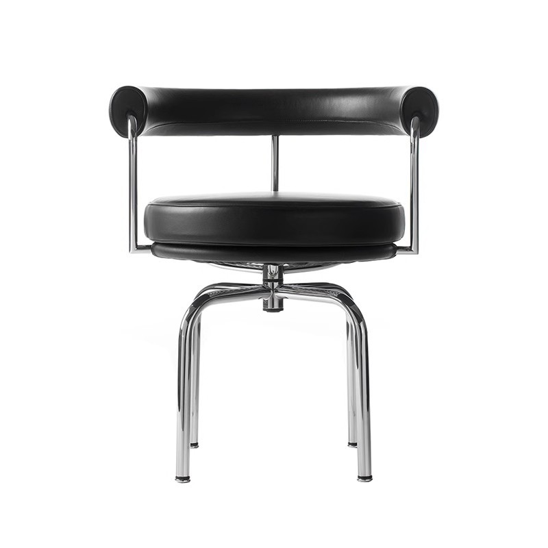Bauhaus Silla de comedor nórdica Silla de acero inoxidable de lujo ligero Silla de oficina de conferencia de negociación de diseñador simple medieval Silla de respaldo