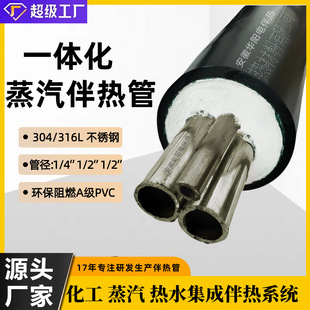 Processing and Customization of Integrated Steam Heating Pipe 304/316L Stainless Steel Chemical Integrated Heating System Insulation Pipe