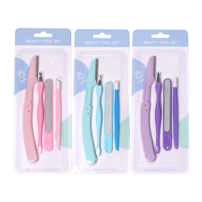 Razor, exfoliating manicure tools set for nails