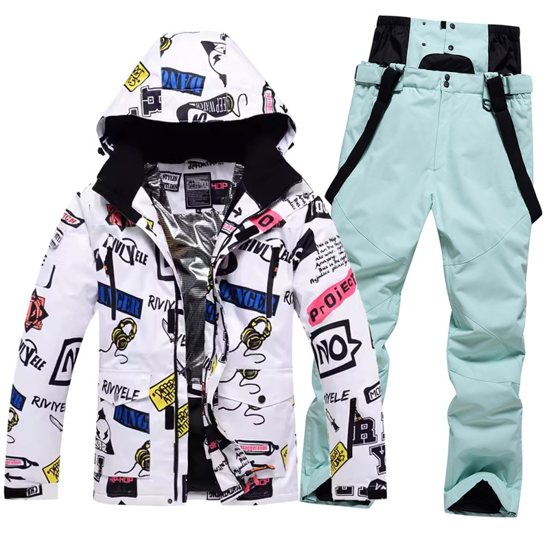 ski suits for men, windproof, waterproof, warm and breathable, one piece delivery, single and double board skiing clothes and pants_voghion.com