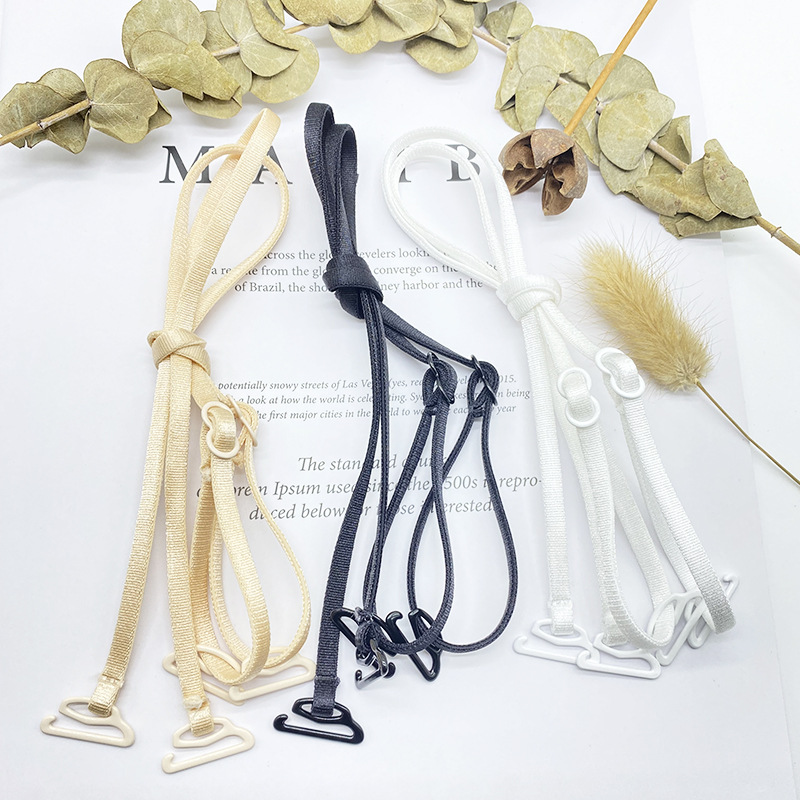 A large number of underwear accessories 5mm halter neck shoulder strap buckle invisible strap bra extension back cross thin shoulder straps