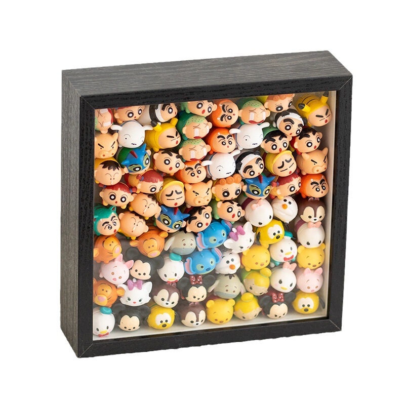 Ant Manor Chicken Photo Frame Three-Dimensional Hollow Photo Frame Transparent Figure Songsongle Blind Box Display Frame Wooden Table