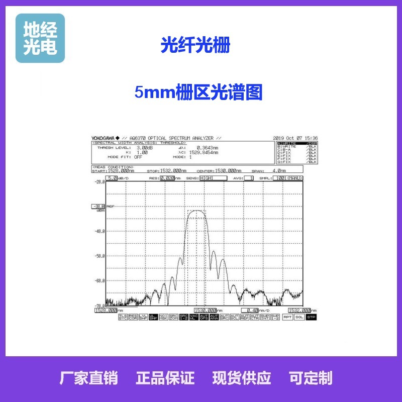 FBG  布拉格光纤光栅 1460-1610中心波长  光纤光栅现货