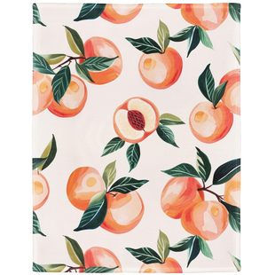Peach Cute Fruit Blanket Soft and Comfortable Suitable for Sofa Bed Home Decor Gift for Women Children
