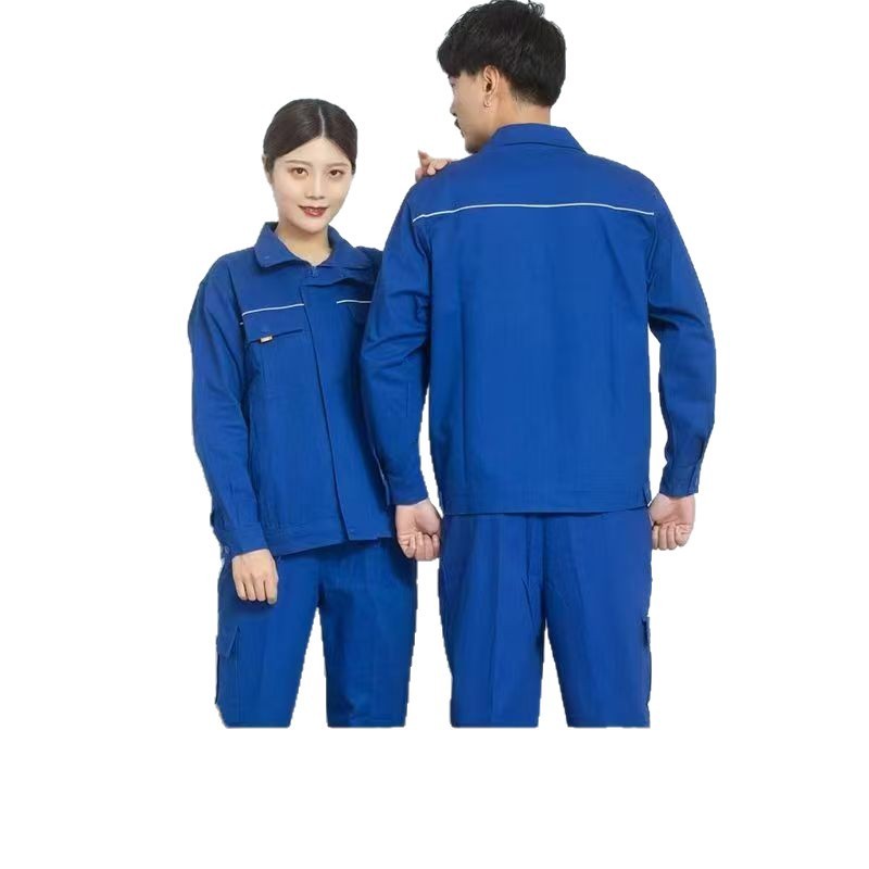 春秋劳保工作服套装男女棉立领防烫衣服耐磨电工电焊车间印绣字|undefined