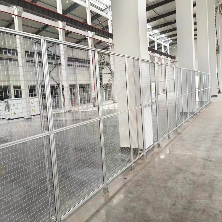 移动式安全防护网 车间自动化护栏 工厂隔离栏的