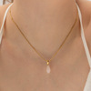 Brand crystal handmade, fashionable universal pendant, necklace stainless steel, accessory, European style, does not fade