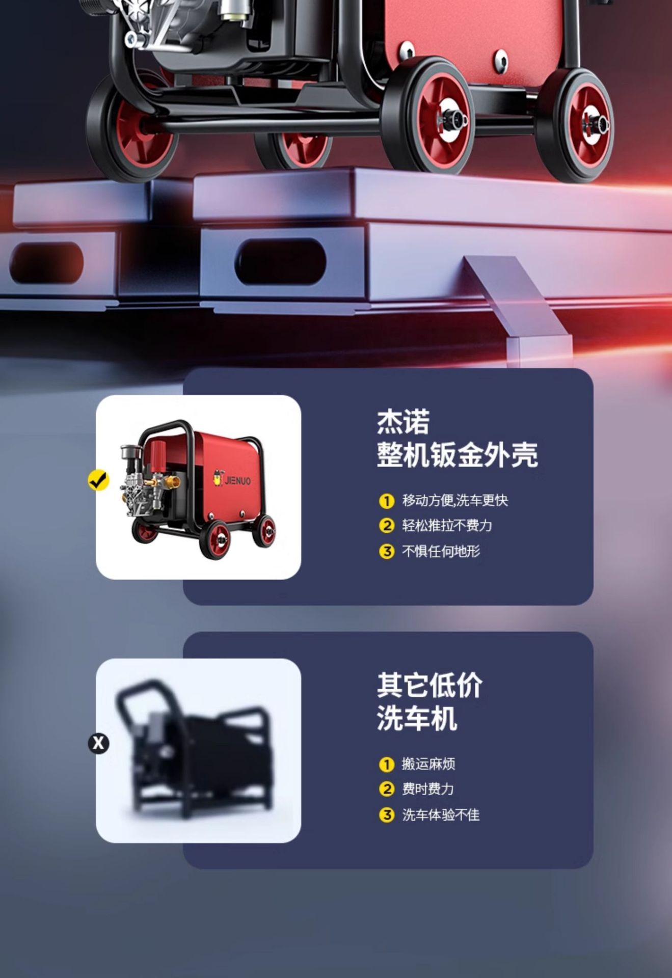 Car Washing Machine 220V Household High-Pressure Water Pump High-Power Booster Super Powerful Floor Washing Artifact Brush Car Water Gun Cleaning Wholesale