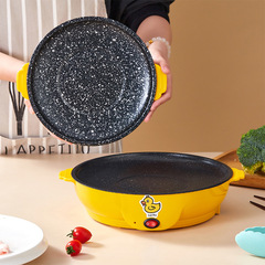 Electric non-stick pan all-in-one home-use takeout multi-functional barbecue grill electric barbecue plate gift set wholesale