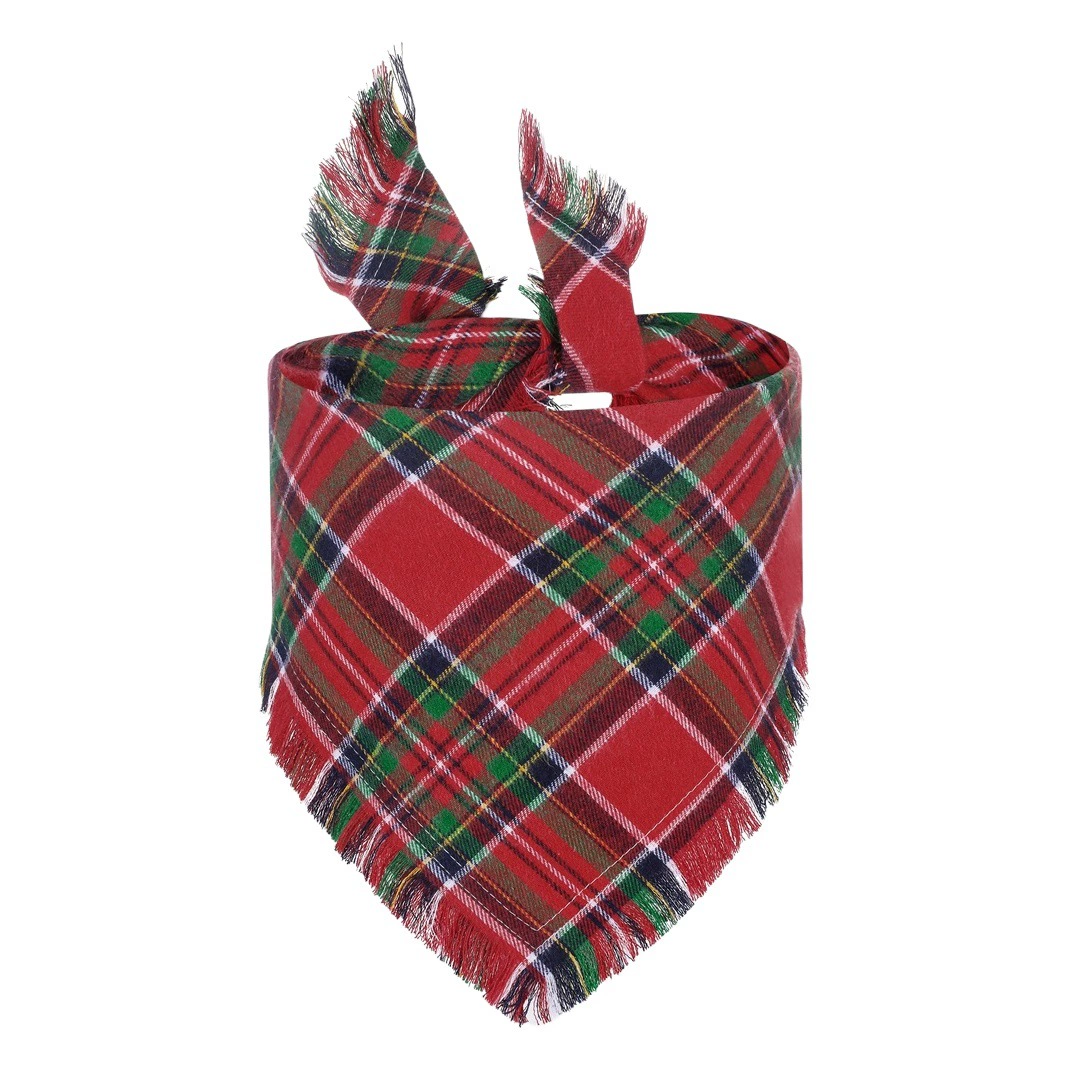 Трансграничный Новый Amazon хит продаж в клетку для домашних животных треугольное полотенце с кисточкой шарф для собак кисточка для домашних животных