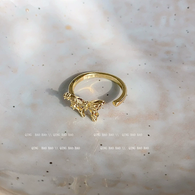 Ring adjustable, zircon micro-inlay, light-luxury simple elegant for index finger