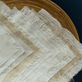 纯色侘寂风diy布料拼布布头多种肌理手工扎染蜡染植物染天然面料